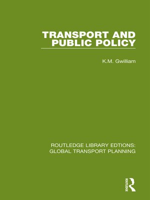 cover image of Transport and Public Policy